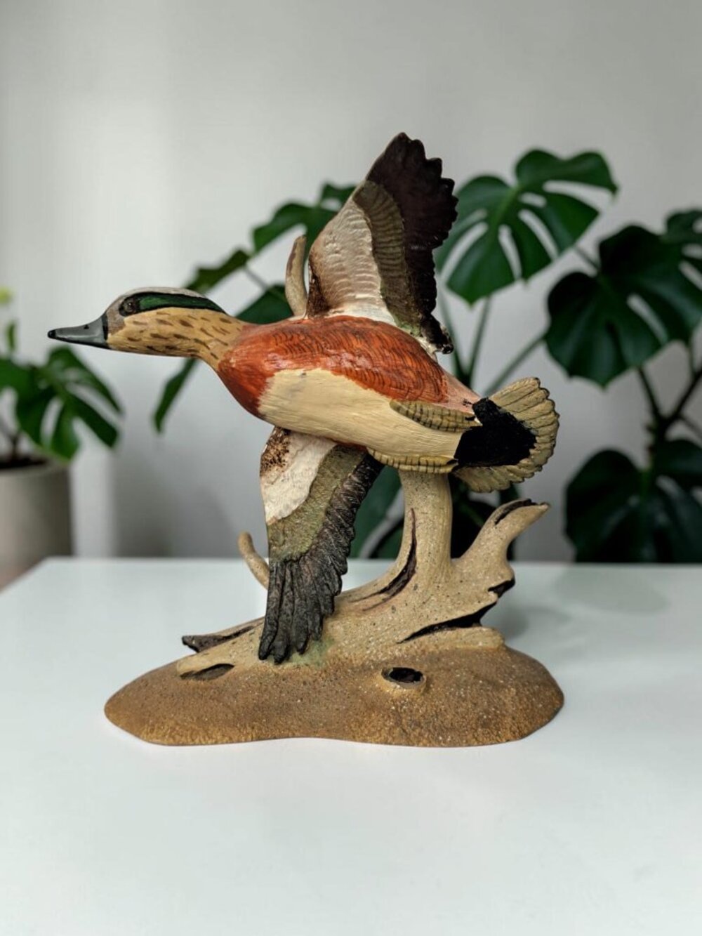 1980s Franklin Mint The Waterfowl Year Wigeon Duck Aprox 5.5" Tall READ